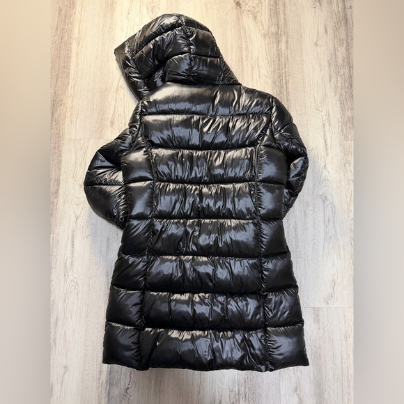 DKNY Shiny Black Puffer Coat - Picture 4 of 5